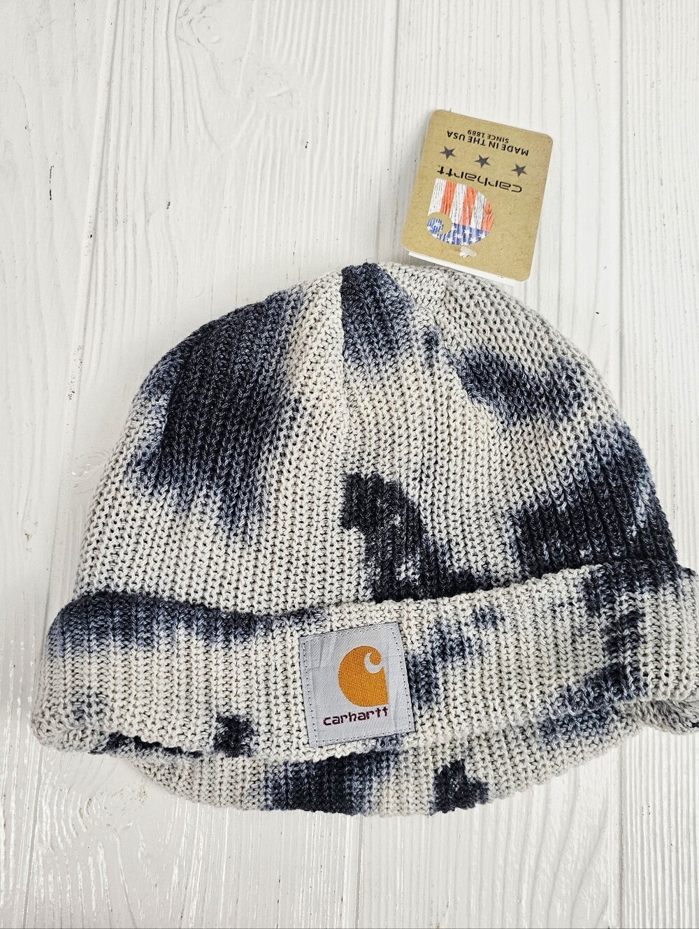Carhartt Dark Blue Tie Dye Beanie